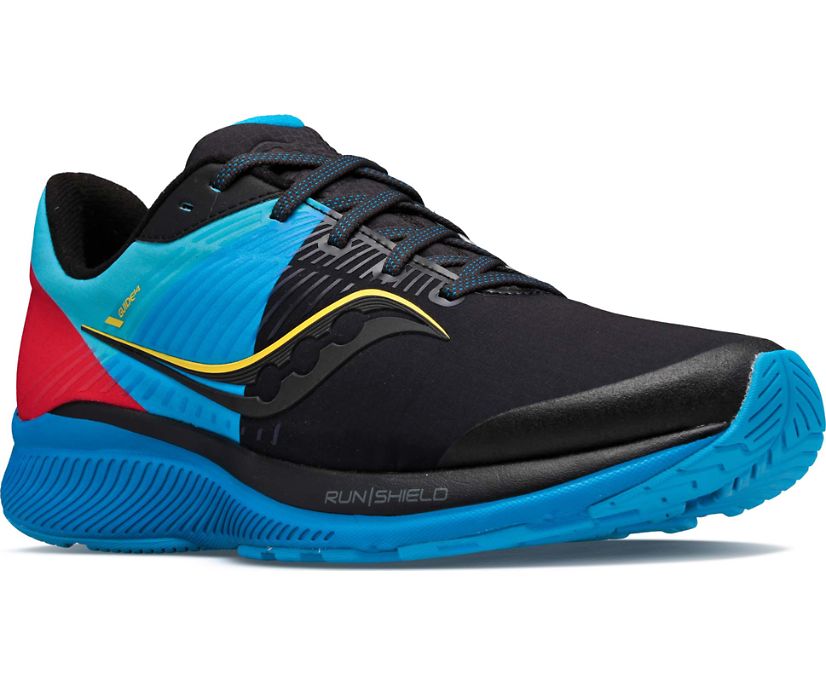 Saucony Guide 14 Runshield Women's Running Shoes Black / Blue / Red | Canada 149LISH